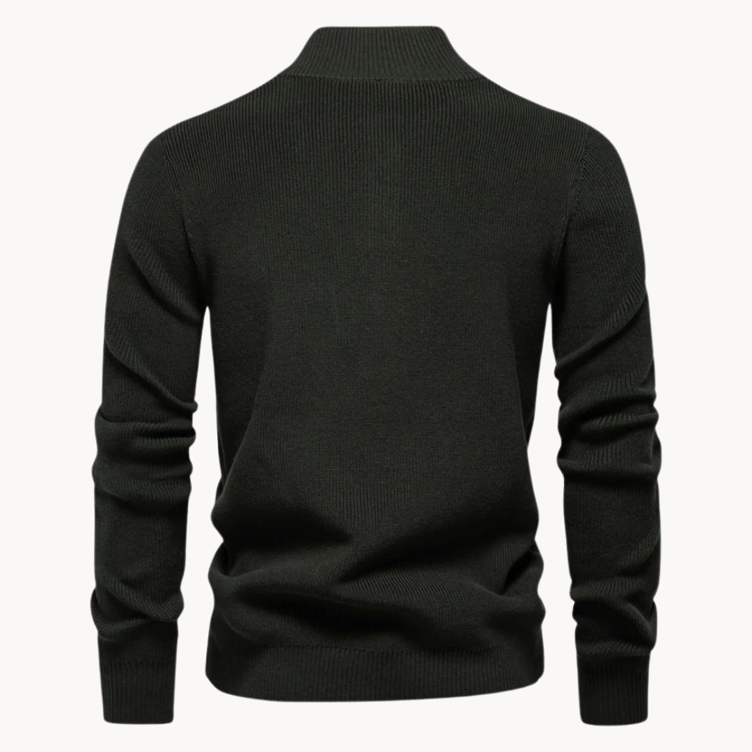 Ashton Button Mockneck Sweater | BELIVITE