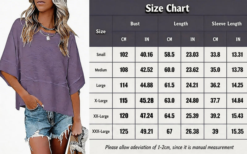 PureEase β Oversized Crewneck Comfort Summer Top