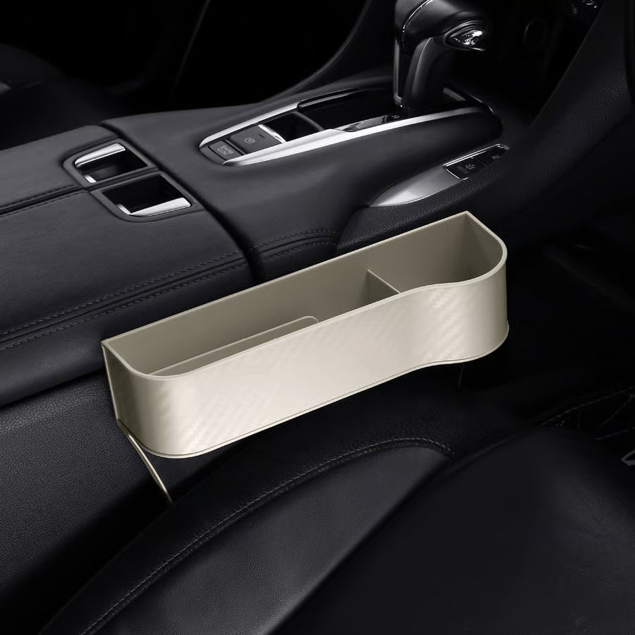 DriveMate β Multi Pocket Leather Car Seat Storage Organizer