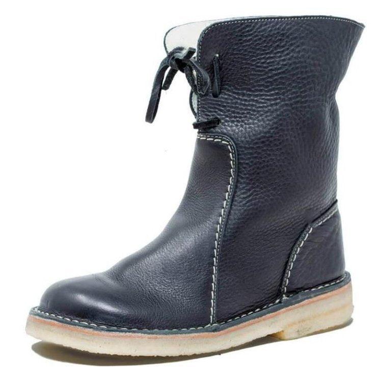 WATERPROOF LEATHER POLAR BOOTS WITH WOOL LINING | BELIVITE