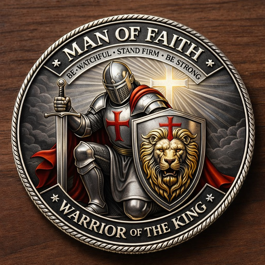 FaithValor – Mann des Glaubens, Krieger des Königs – Challenge Coin