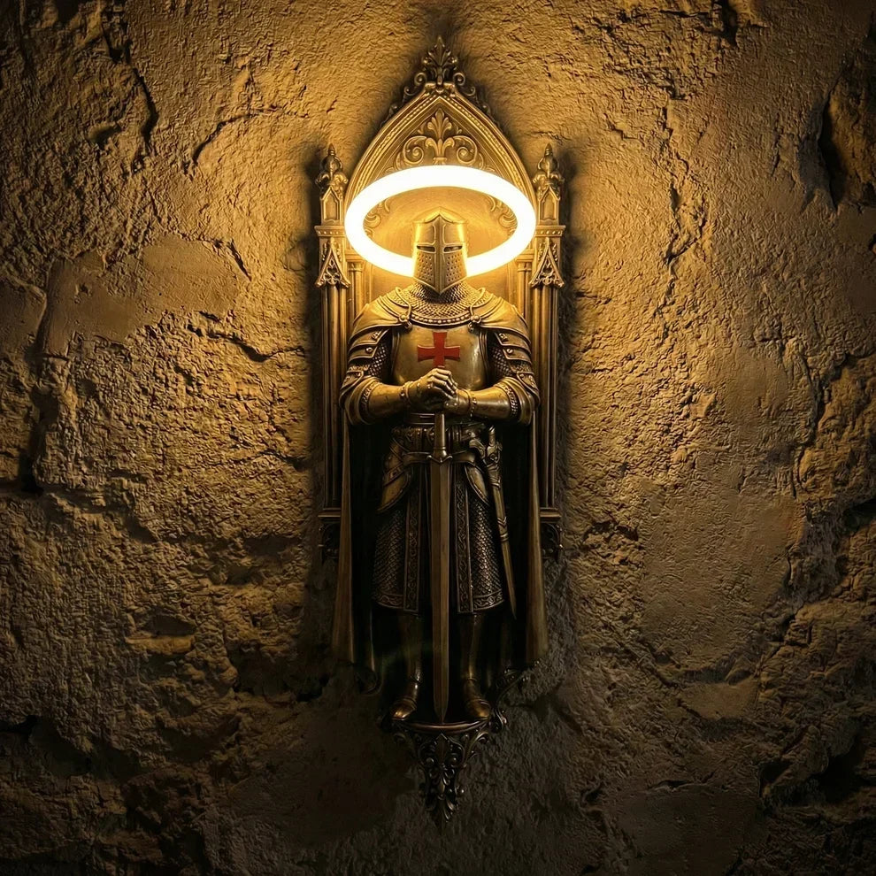 KnightGlow – Medieval Knight Wall Lamp