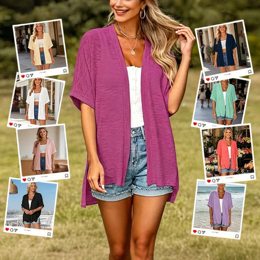 UrbanLayer – Abrigo casual liso de manga corta