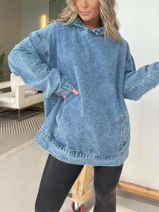 UrbanDenim – Sudadera casual con capucha
