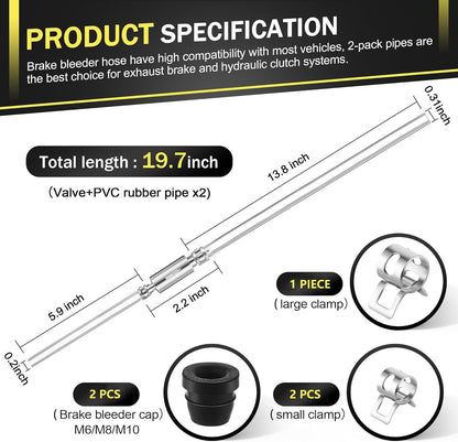 BrakeFlow – Universal One-Way Brake Bleeder Hose Kit