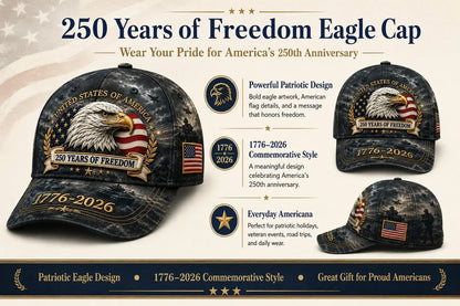 FreedomEagle – 250 Years Patriotic Heritage Cap