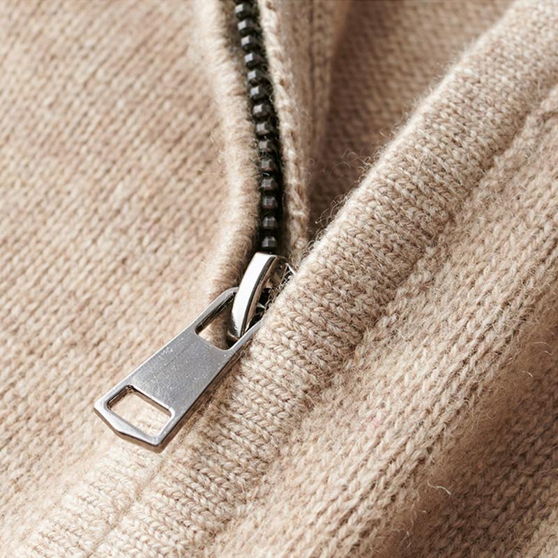 BELIVITE- Santous Zip-Up Sweater