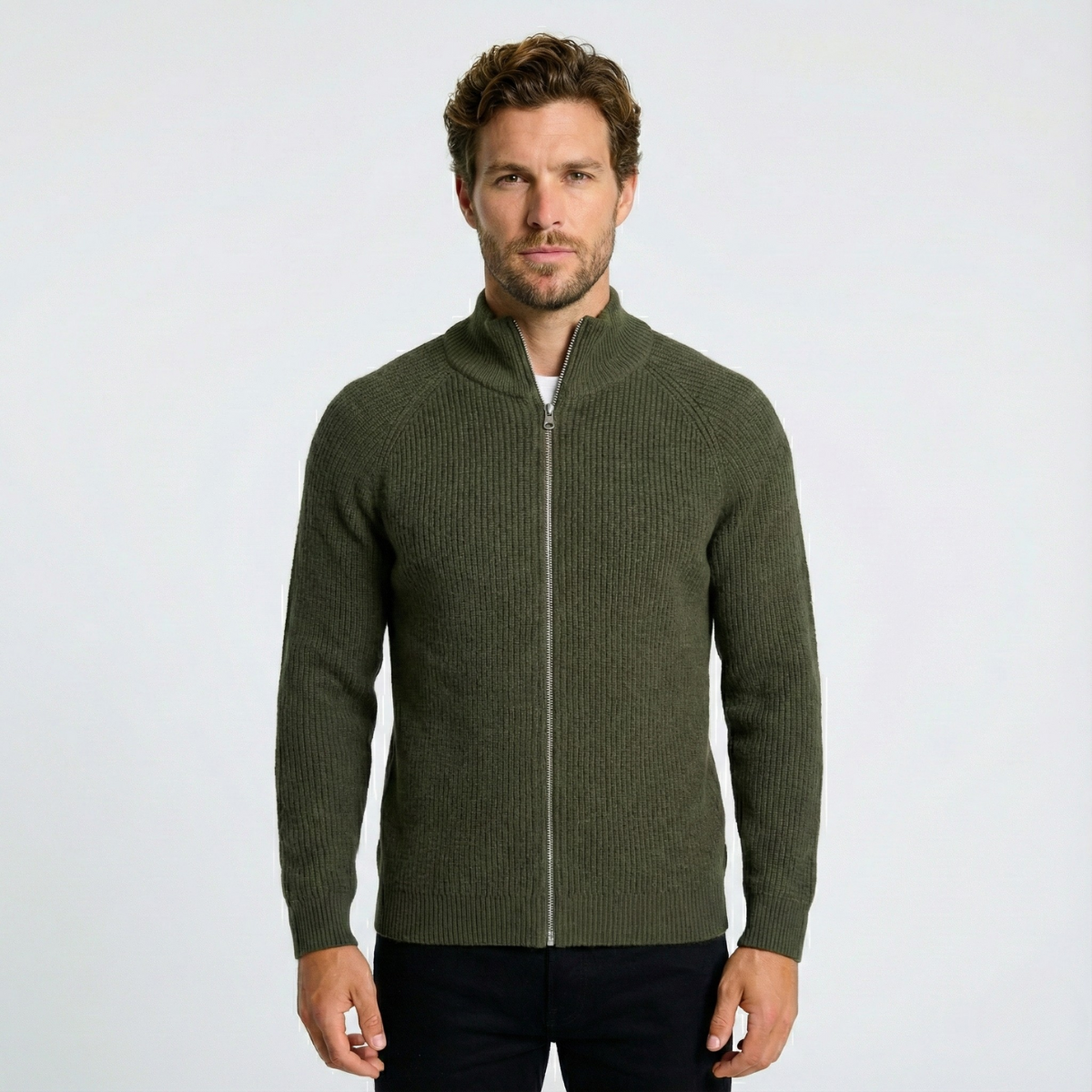 Colton Cashmere Zip Sweater | BELIVITE
