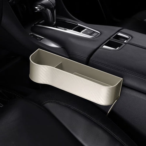 DriveMate – Multi Pocket Leather Car Seat Storage Organizer