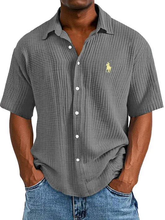 UrbanLoom – Camisa de manga corta con textura y corte relajado