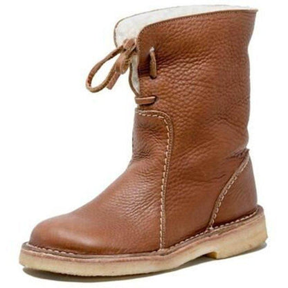 WATERPROOF LEATHER POLAR BOOTS WITH WOOL LINING | BELIVITE