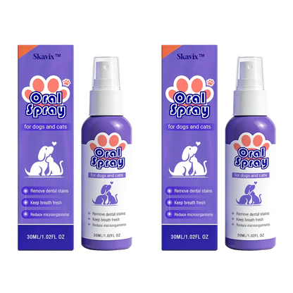 Skavix™ Pet Oral Spray ✅FDA Approved | Freshen Breath, Remove Tartar & Promote gum regeneration, stabilize teeth 🦷🦷