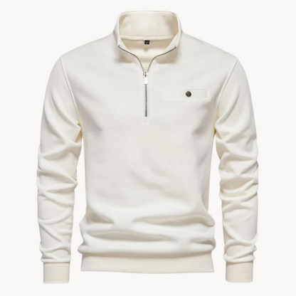 Lennox Mock Neck Zip Sweater | BELIVITE