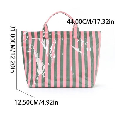 CarryWave – Durable Canvas Striped Tote Bag