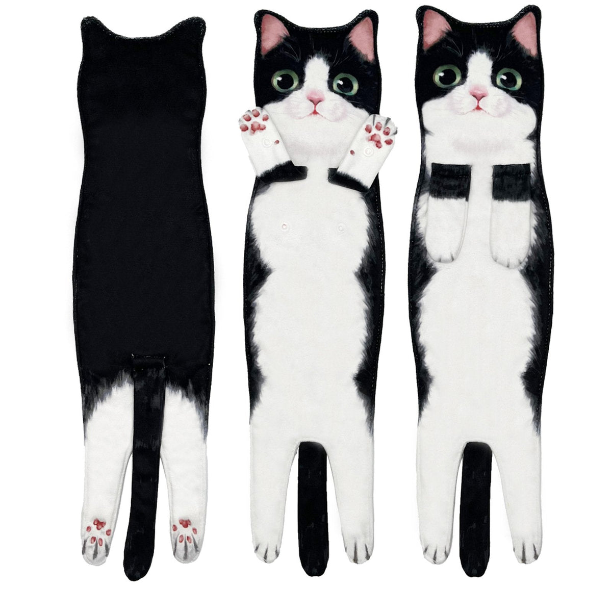 PurrfectlyClean – Humorous Cat Print Hand Towels
