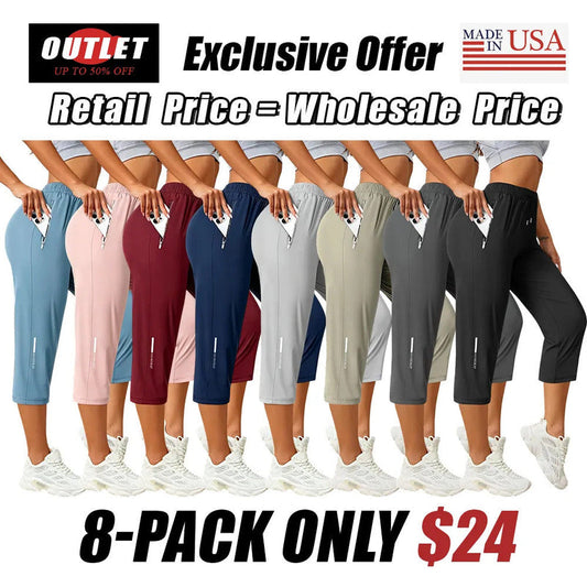 UrbanFlex – Pantalones capri ligeros de verano con cordón para mujer
