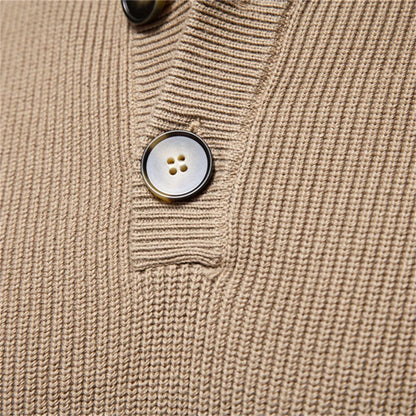Ashton Button Mockneck Sweater | BELIVITE