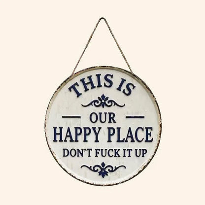 HomeBliss – “This Is Our Happy Place” Hanging Sign
