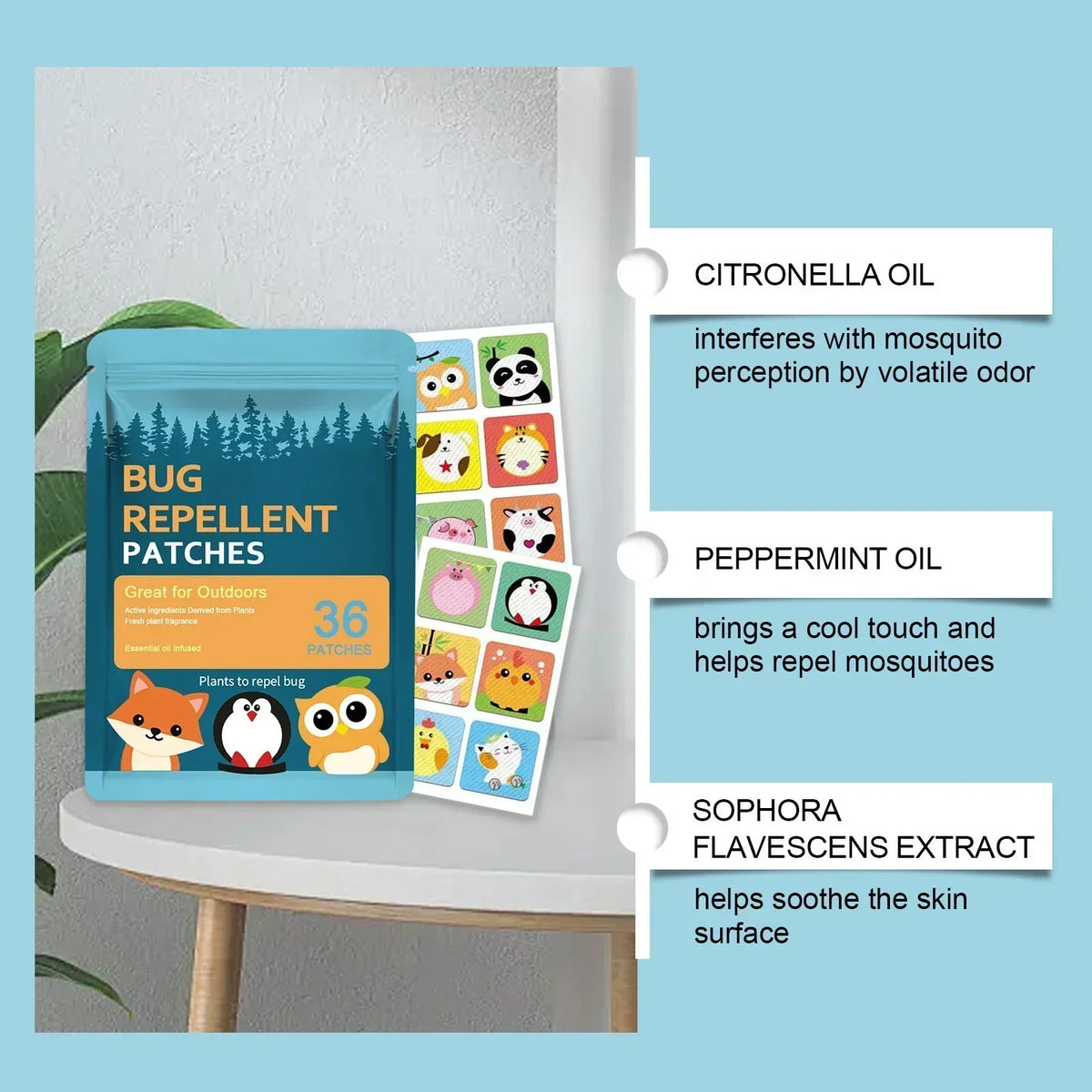 BuzzAway – Mosquito Repellent Stickers for Kids (36 Pack)
