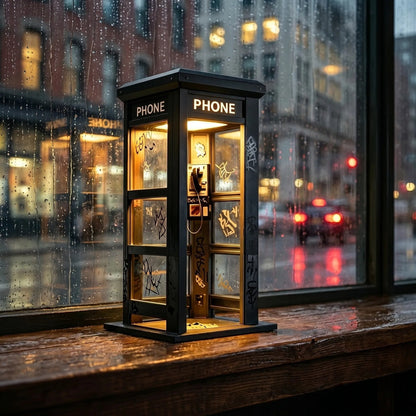NoirBooth Glow - Vintage Phone Booth Ambient Lamp