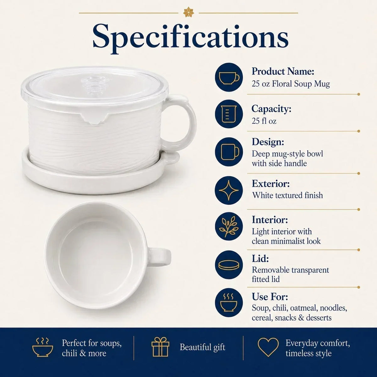 BloomBowl – Floral Handled Soup Mug