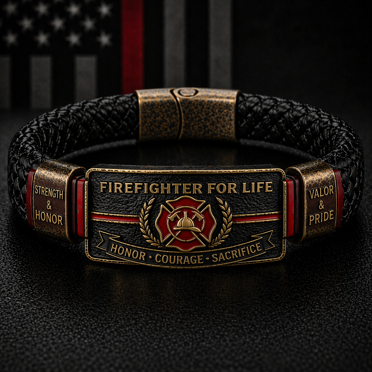 RedLineValor – Firefighter Pride Wristband