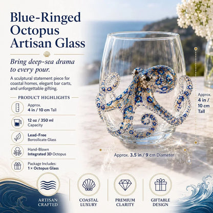 OceanGlow – Blue Ringed Octopus Artisan Glass