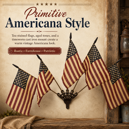 HeritageForge – Rustic Flag Cast Iron Wall Display