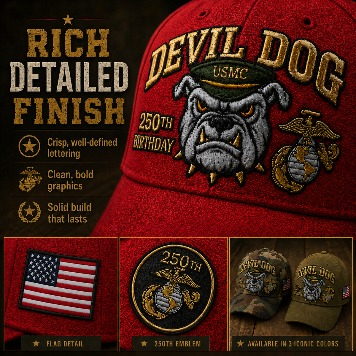SemperValor – Devil Dog Heritage Embroidered Cap