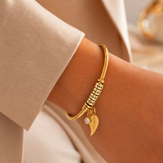 Customizable Family Guardian Bracelet with Names - Engrave Your Family's Name