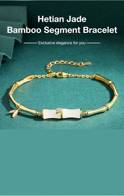 LunaJade – Elegant Bamboo Bead Bracelet