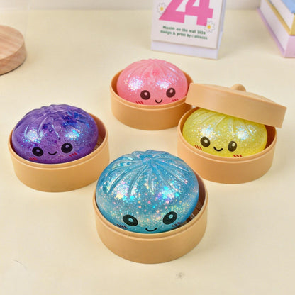 SquishJoy – Ultra-Rare Rainbow Smiling Dumpling Squishy Toy