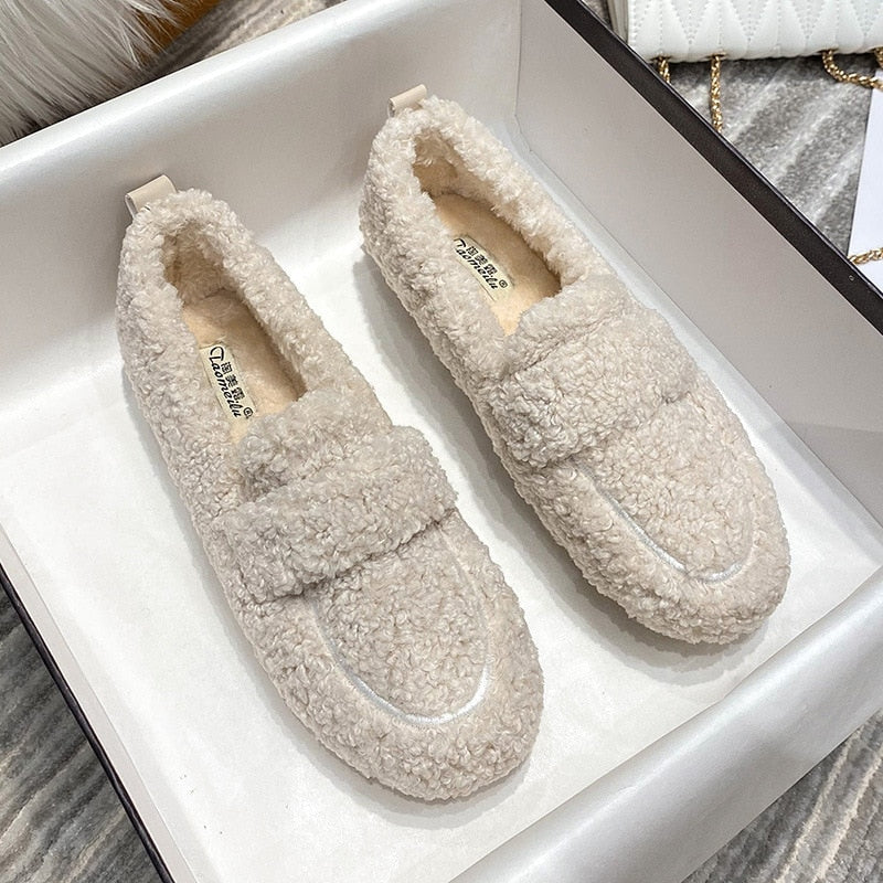 Arielle Plush Moccasins With Non-Slip Sole | BELIVITE