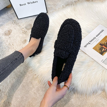 Arielle Plush Moccasins With Non-Slip Sole | BELIVITE