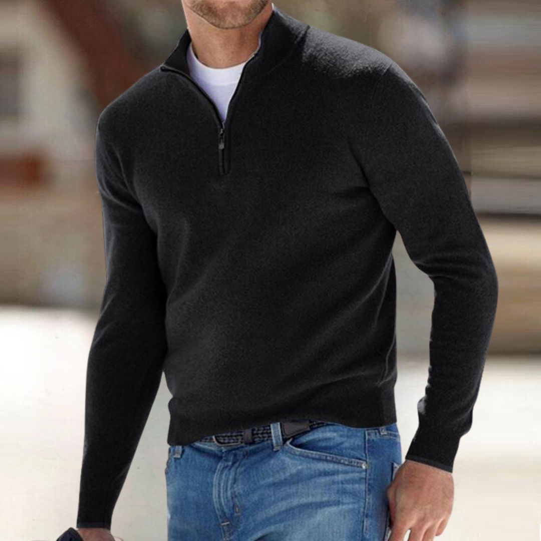 Santous Zip-Up Sweater | BELIVITE