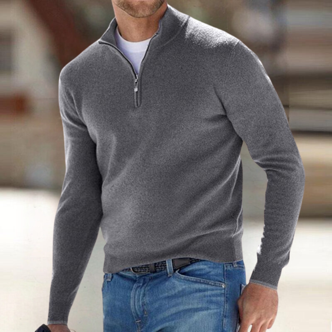 Santous Zip-Up Sweater | BELIVITE