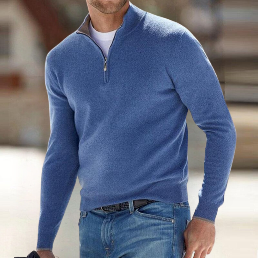 Santous Zip-Up Sweater | BELIVITE