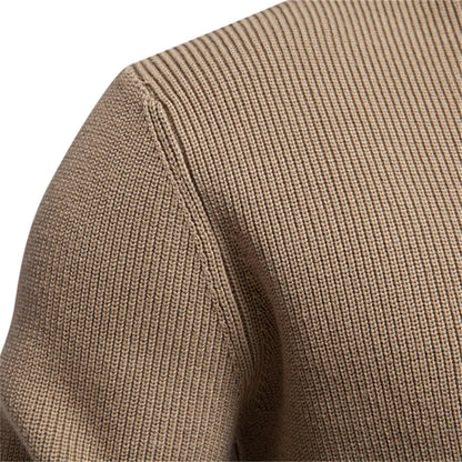 Ashton Button Mockneck Sweater | BELIVITE