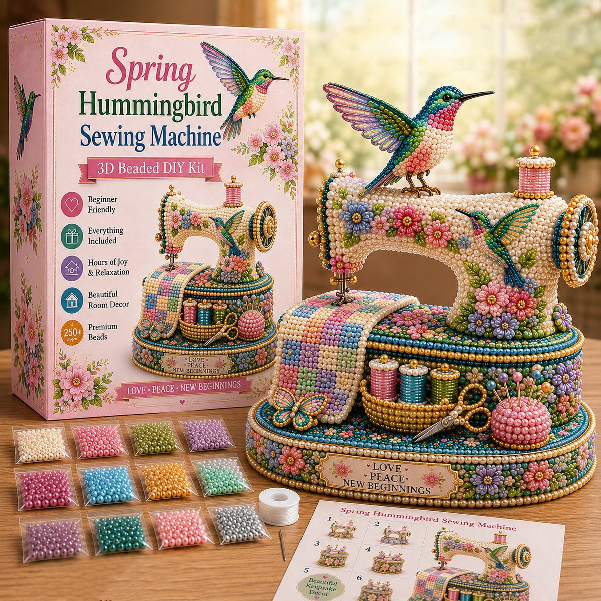 SpringBloom – 3D DIY Hummingbird Sewing Machine