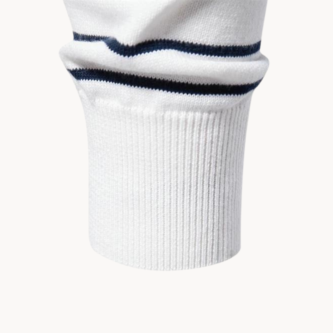 Atlantic Stripe Cotton Sweater | BELIVITE