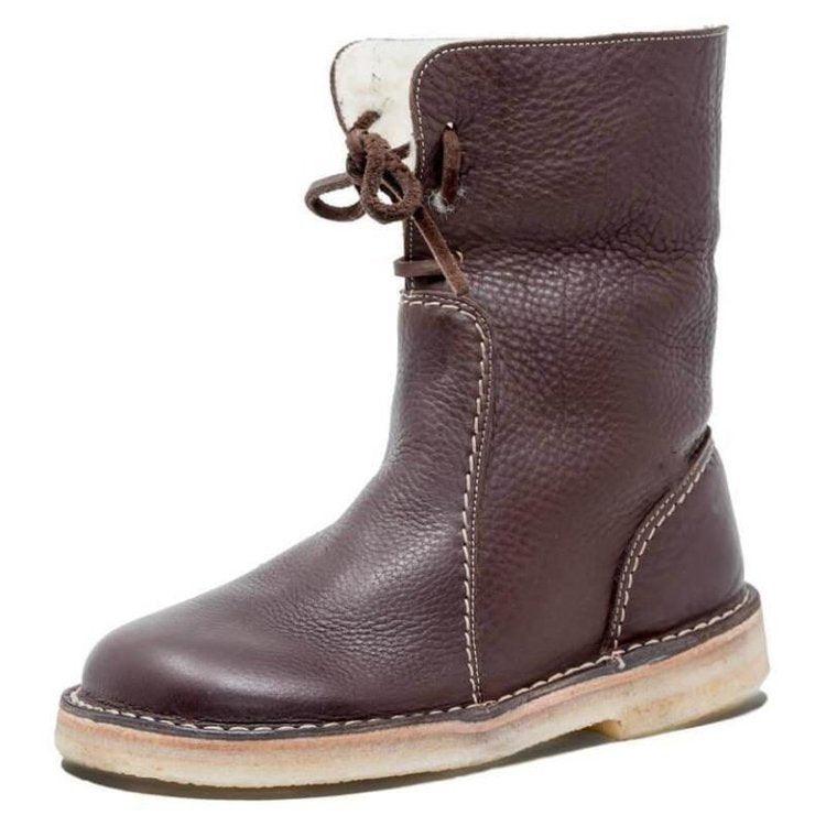 WATERPROOF LEATHER POLAR BOOTS WITH WOOL LINING | BELIVITE