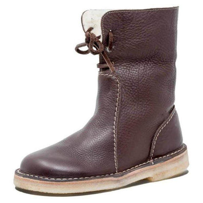 WATERPROOF LEATHER POLAR BOOTS WITH WOOL LINING | BELIVITE