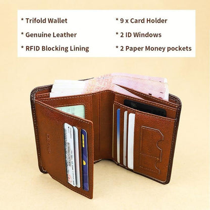 LumeVault – Premium Top-Grain Leather Security Wallet