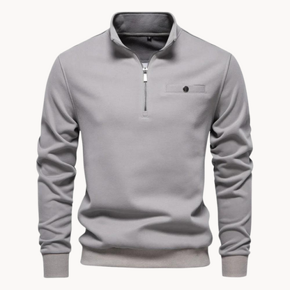Lennox Mock Neck Zip Sweater | BELIVITE