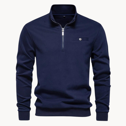 Lennox Mock Neck Zip Sweater | BELIVITE