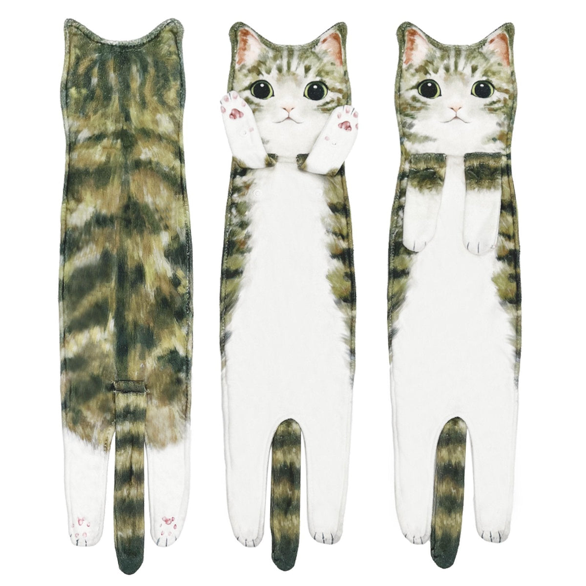 PurrfectlyClean – Humorous Cat Print Hand Towels