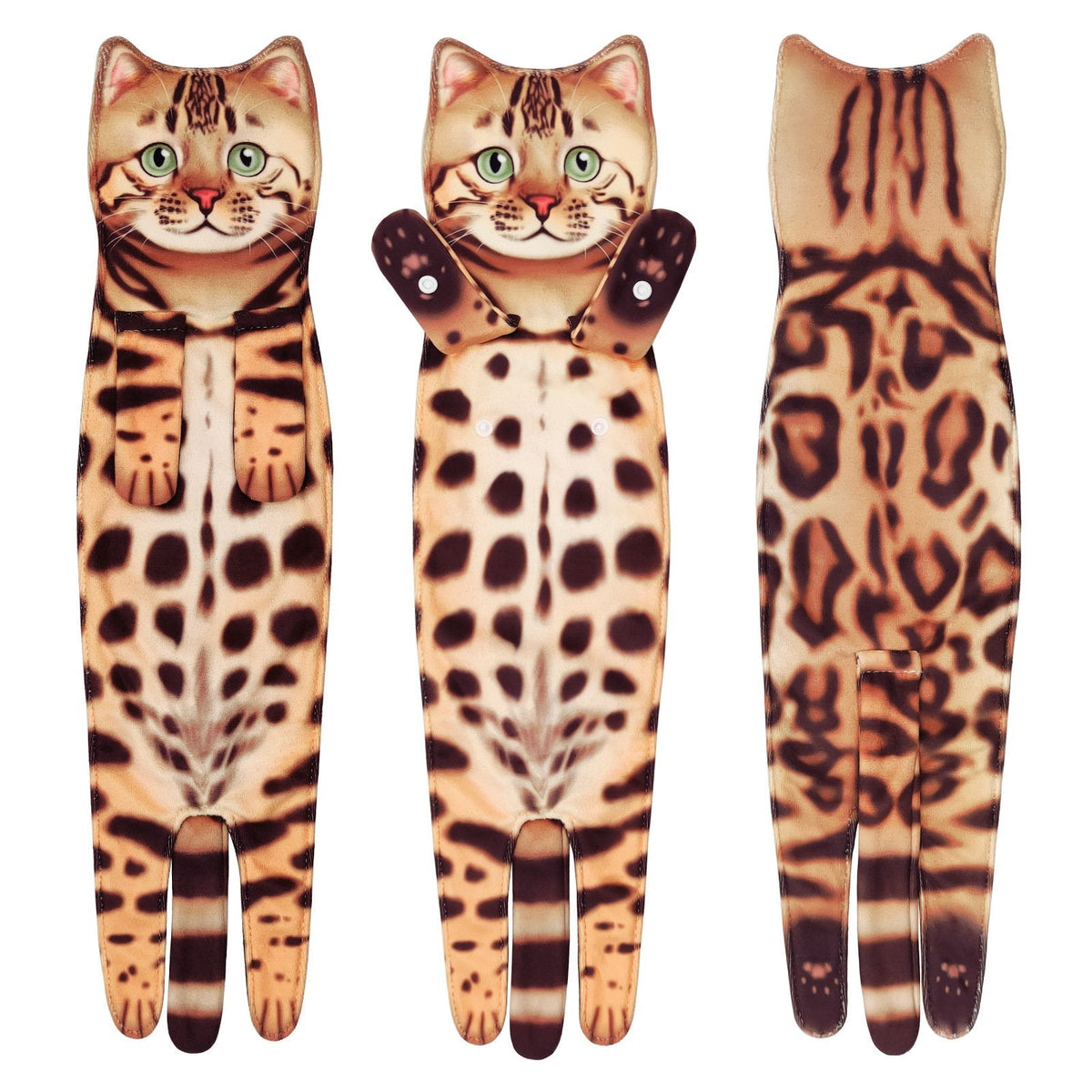 PurrfectlyClean – Humorous Cat Print Hand Towels