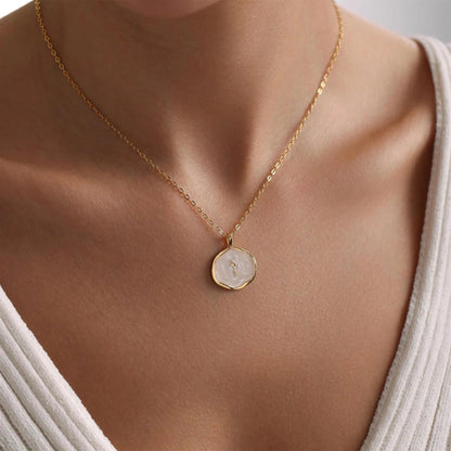 LuminaCross - Elegant Gold-Tone Faith Necklace