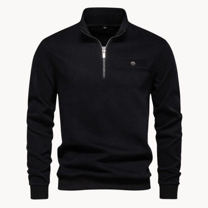Lennox Mock Neck Zip Sweater | BELIVITE