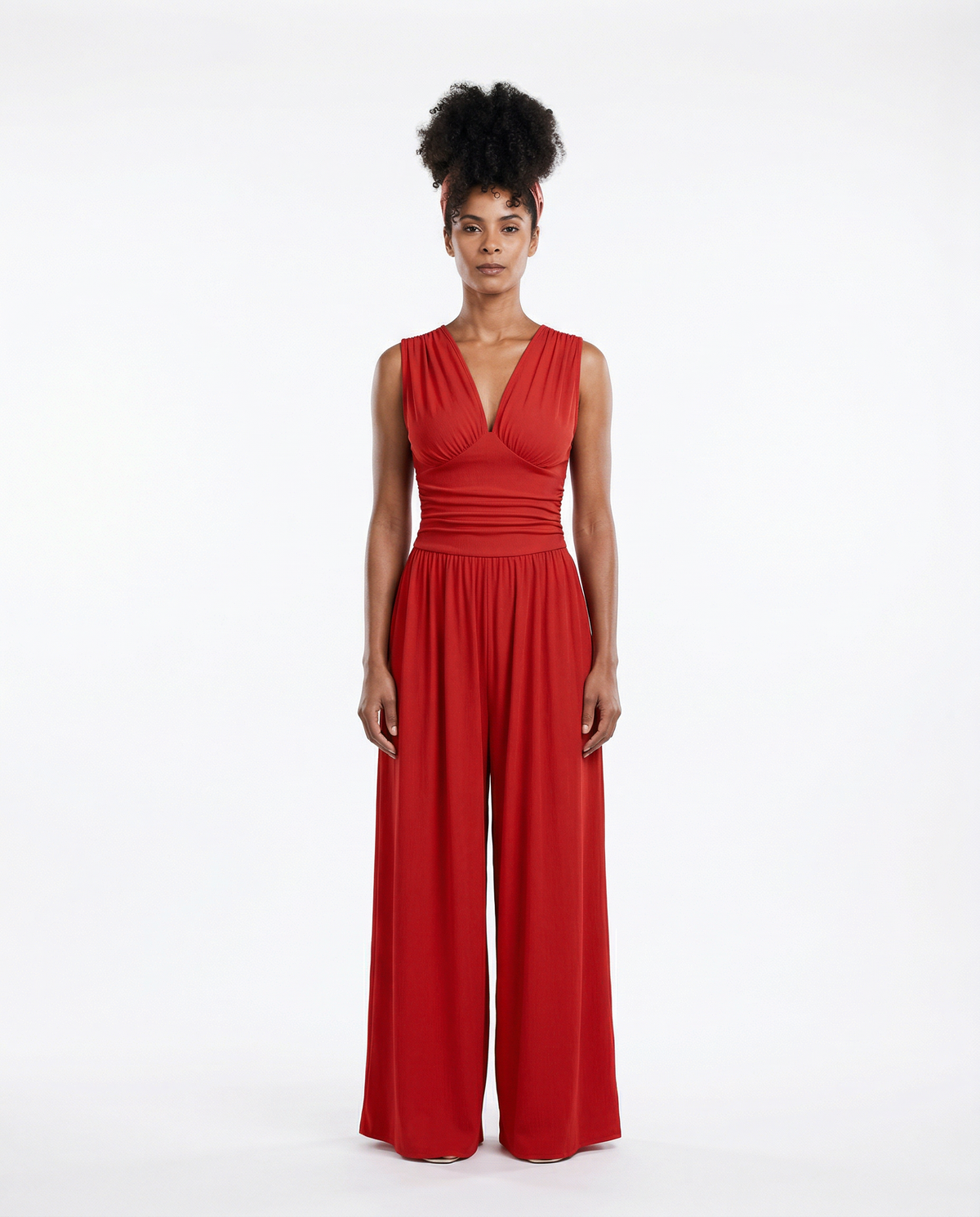Charity™ – Chic Sleeveless Wide-Leg Jumpsuit